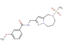 3-methoxy-N-{[5-(methylsulfonyl)-5,6,7,8-tetrahydro-4H-pyrazolo[1,5-a][1,4]diazepin-2-yl]methyl}benzamide