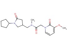 N-[(1-cyclopentyl-5-oxopyrrolidin-3-yl)methyl]-2-(3-methoxy-2-oxopyridin-1(2H)-yl)-N-methylacetamide