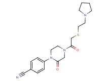 4-[2-oxo-4-({[2-(1-pyrrolidinyl)ethyl]thio}acetyl)-1-piperazinyl]benzonitrile