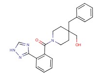 {4-benzyl-1-[2-(1H-1,2,4-triazol-3-yl)benzoyl]piperidin-4-yl}methanol