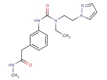 2-{3-[({ethyl[2-(1H-pyrazol-1-yl)ethyl]amino}carbonyl)amino]phenyl}-N-methylacetamide
