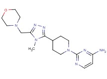 2-{4-[4-methyl-5-(morpholin-4-ylmethyl)-4H-1,2,4-triazol-3-yl]piperidin-1-yl}pyrimidin-4-amine