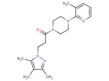 1-(3-methyl-2-pyridinyl)-4-[3-(3,4,5-trimethyl-1H-pyrazol-1-yl)propanoyl]piperazine