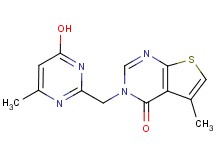 3-[(4-hydroxy-6-methylpyrimidin-2-yl)methyl]-5-methylthieno[2,3-d]pyrimidin-4(3H)-one
