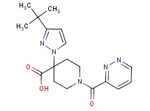 4-(3-tert-butyl-1H-pyrazol-1-yl)-1-(pyridazin-3-ylcarbonyl)piperidine-4-carboxylic acid