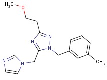 5-(1H-imidazol-1-ylmethyl)-3-(2-methoxyethyl)-1-(3-methylbenzyl)-1H-1,2,4-triazole