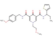N-(4-methoxybenzyl)-1-(2-methoxyethyl)-4-oxo-N'-[1-(2-thienyl)propyl]-1,4-dihydro-3,5-pyridinedicarboxamide