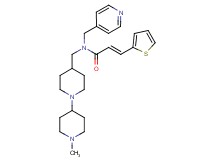 (2E)-N-[(1'-methyl-1,4'-bipiperidin-4-yl)methyl]-N-(4-pyridinylmethyl)-3-(2-thienyl)acrylamide
