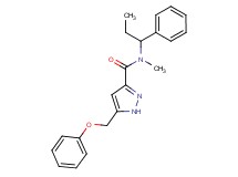 N-methyl-5-(phenoxymethyl)-N-(1-phenylpropyl)-1H-pyrazole-3-carboxamide