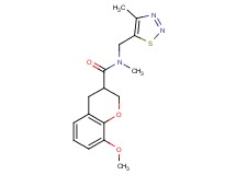 8-methoxy-N-methyl-N-[(4-methyl-1,2,3-thiadiazol-5-yl)methyl]chromane-3-carboxamide
