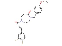 1-[(2E)-3-(3,4-difluorophenyl)-2-propenoyl]-4-(4-methoxybenzyl)-1,4-diazepan-5-one