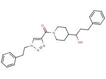 3-phenyl-1-(1-{[1-(2-phenylethyl)-1H-1,2,3-triazol-4-yl]carbonyl}-4-piperidinyl)-1-propanol