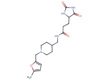 3-(2,5-dioxo-4-imidazolidinyl)-N-({1-[(5-methyl-2-furyl)methyl]-4-piperidinyl}methyl)propanamide