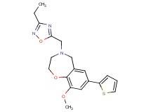 4-[(3-ethyl-1,2,4-oxadiazol-5-yl)methyl]-9-methoxy-7-(2-thienyl)-2,3,4,5-tetrahydro-1,4-benzoxazepine