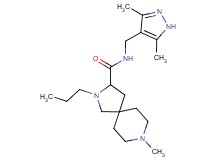 N-[(3,5-dimethyl-1H-pyrazol-4-yl)methyl]-8-methyl-2-propyl-2,8-diazaspiro[4.5]decane-3-carboxamide