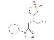 N-[(3-cyclohexyl-1H-pyrazol-4-yl)methyl]-N-ethyltetrahydrothiophen-3-amine 1,1-dioxide