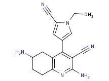 2,6-diamino-4-(5-cyano-1-ethyl-1H-pyrrol-3-yl)-5,6,7,8-tetrahydroquinoline-3-carbonitrile