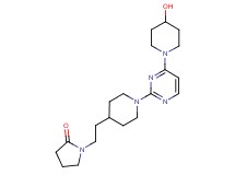 1-(2-{1-[4-(4-hydroxypiperidin-1-yl)pyrimidin-2-yl]piperidin-4-yl}ethyl)pyrrolidin-2-one