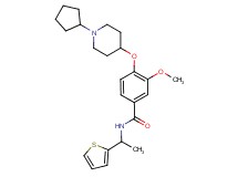 4-[(1-cyclopentyl-4-piperidinyl)oxy]-3-methoxy-N-[1-(2-thienyl)ethyl]benzamide