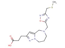 3-[5-({3-[(methylthio)methyl]-1,2,4-oxadiazol-5-yl}methyl)-5,6,7,8-tetrahydro-4H-pyrazolo[1,5-a][1,4]diazepin-2-yl]propanoic acid