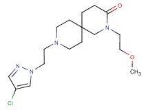 9-[2-(4-chloro-1H-pyrazol-1-yl)ethyl]-2-(2-methoxyethyl)-2,9-diazaspiro[5.5]undecan-3-one
