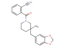 2-{[3-(1,3-benzodioxol-5-ylmethyl)-3-methylpiperidin-1-yl]carbonyl}benzonitrile
