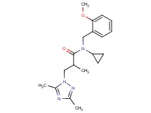 N-cyclopropyl-3-(3,5-dimethyl-1H-1,2,4-triazol-1-yl)-N-(2-methoxybenzyl)-2-methylpropanamide