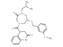 4-({4-isobutyl-6-[(3-methoxybenzyl)oxy]-3-oxo-1,4-diazepan-1-yl}carbonyl)-3,4-dihydro-2(1H)-quinolinone