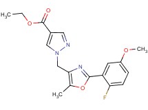 ethyl 1-{[2-(2-fluoro-5-methoxyphenyl)-5-methyl-1,3-oxazol-4-yl]methyl}-1H-pyrazole-4-carboxylate