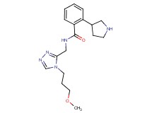 N-{[4-(3-methoxypropyl)-4H-1,2,4-triazol-3-yl]methyl}-2-(3-pyrrolidinyl)benzamide