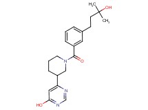 6-{1-[3-(3-hydroxy-3-methylbutyl)benzoyl]-3-piperidinyl}-4-pyrimidinol
