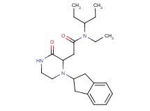 2-[1-(2,3-dihydro-1H-inden-2-yl)-3-oxo-2-piperazinyl]-N-ethyl-N-(1-ethylpropyl)acetamide