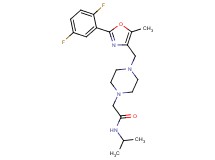 2-(4-{[2-(2,5-difluorophenyl)-5-methyl-1,3-oxazol-4-yl]methyl}-1-piperazinyl)-N-isopropylacetamide