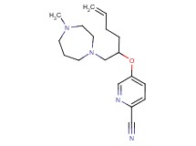 5-({1-[(4-methyl-1,4-diazepan-1-yl)methyl]pent-4-en-1-yl}oxy)pyridine-2-carbonitrile