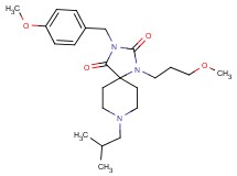 8-isobutyl-3-(4-methoxybenzyl)-1-(3-methoxypropyl)-1,3,8-triazaspiro[4.5]decane-2,4-dione