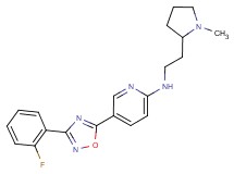 5-[3-(2-fluorophenyl)-1,2,4-oxadiazol-5-yl]-N-[2-(1-methylpyrrolidin-2-yl)ethyl]pyridin-2-amine