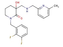 1-(2,3-difluorobenzyl)-3-hydroxy-3-({[(6-methyl-2-pyridinyl)methyl]amino}methyl)-2-piperidinone