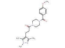 1-(4-methoxybenzoyl)-4-[3-(1,3,5-trimethyl-1H-pyrazol-4-yl)propanoyl]piperazine