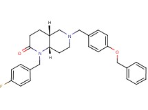 (4aR*,8aS*)-6-[4-(benzyloxy)benzyl]-1-(4-fluorobenzyl)octahydro-1,6-naphthyridin-2(1H)-one