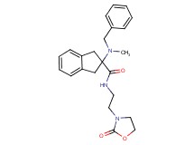 2-[benzyl(methyl)amino]-N-[2-(2-oxo-1,3-oxazolidin-3-yl)ethyl]-2-indanecarboxamide