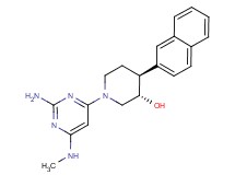 (3S*,4S*)-1-[2-amino-6-(methylamino)pyrimidin-4-yl]-4-(2-naphthyl)piperidin-3-ol