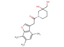3-(hydroxymethyl)-1-[(4,6,7-trimethyl-1-benzofuran-3-yl)acetyl]-3-piperidinol