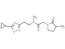 N-[2-(5-cyclopropyl-1,2,4-oxadiazol-3-yl)ethyl]-N-methyl-2-(3-methyl-2-oxopyrrolidin-1-yl)acetamide