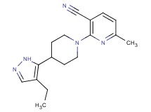 2-[4-(4-ethyl-1H-pyrazol-5-yl)piperidin-1-yl]-6-methylnicotinonitrile