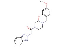 4-(2H-1,2,3-benzotriazol-2-ylacetyl)-1-(4-methoxybenzyl)-2-piperazinone