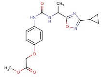 methyl {4-[({[1-(3-cyclopropyl-1,2,4-oxadiazol-5-yl)ethyl]amino}carbonyl)amino]phenoxy}acetate