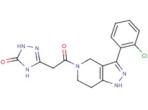 5-{2-[3-(2-chlorophenyl)-1,4,6,7-tetrahydro-5H-pyrazolo[4,3-c]pyridin-5-yl]-2-oxoethyl}-2,4-dihydro-3H-1,2,4-triazol-3-one