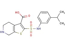 2-{[(3-isopropylphenyl)amino]sulfonyl}-4,5,6,7-tetrahydrothieno[2,3-c]pyridine-3-carboxylic acid