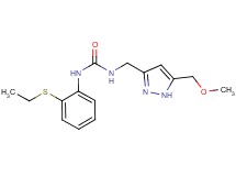 N-[2-(ethylthio)phenyl]-N'-{[5-(methoxymethyl)-1H-pyrazol-3-yl]methyl}urea