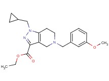 ethyl 1-(cyclopropylmethyl)-5-(3-methoxybenzyl)-4,5,6,7-tetrahydro-1H-pyrazolo[4,3-c]pyridine-3-carboxylate